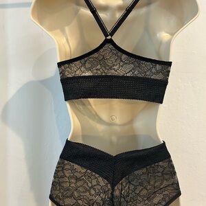 Simone Perele Black lace boyshort size XS